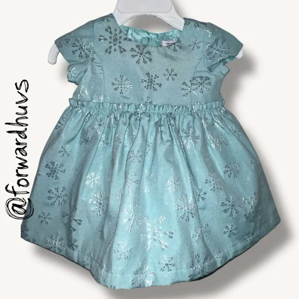 The Children’s Place Blue Snowflake Dress 3 to 6 Months